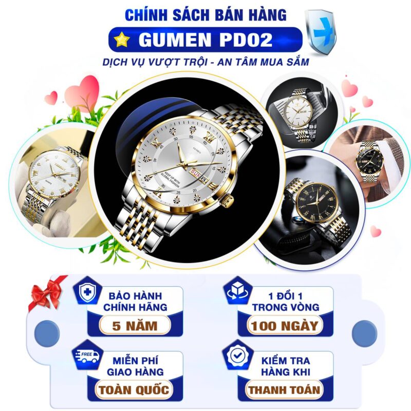 Đồng Hồ Đeo Tay Nam Gumen Pd03 38 dong ho gumen 37