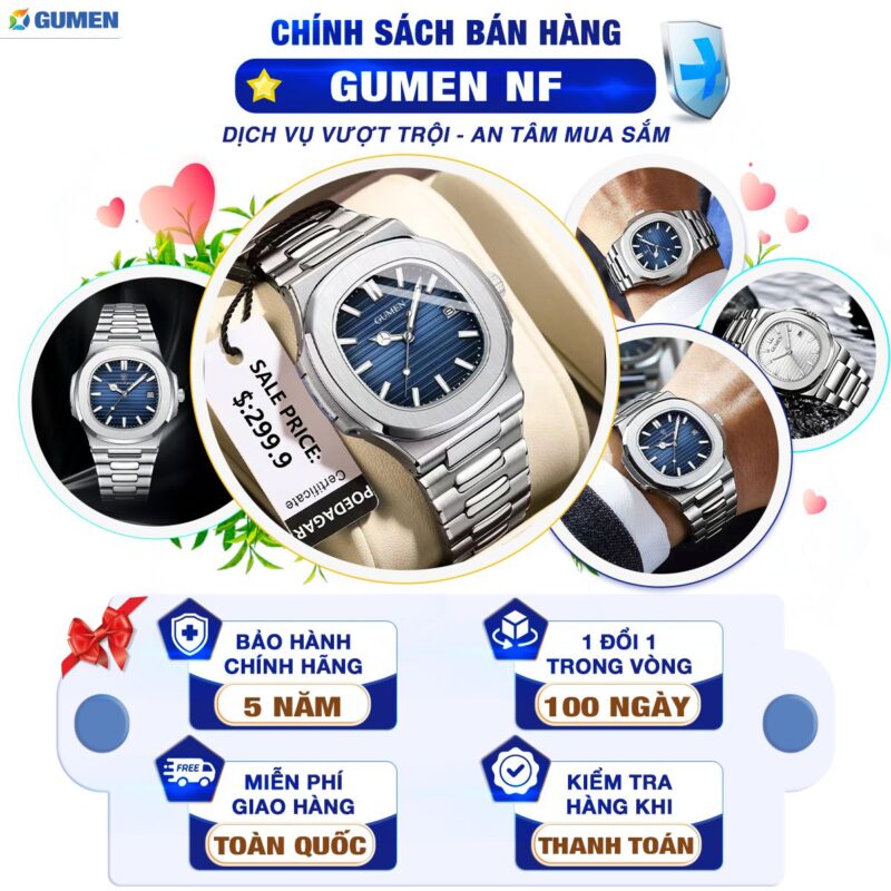 Đồng Hồ Đeo Tay Nam Gumen PD08 40 Đồng Hồ Đeo tay Nam Gumen Pd08 Đẳng cấp Thời Thượng Chính Hãng Sản Xuất Tại Thụy Sĩ Bảo Hành 5 Năm Hơn + 20.000 Lượt Mua hàng