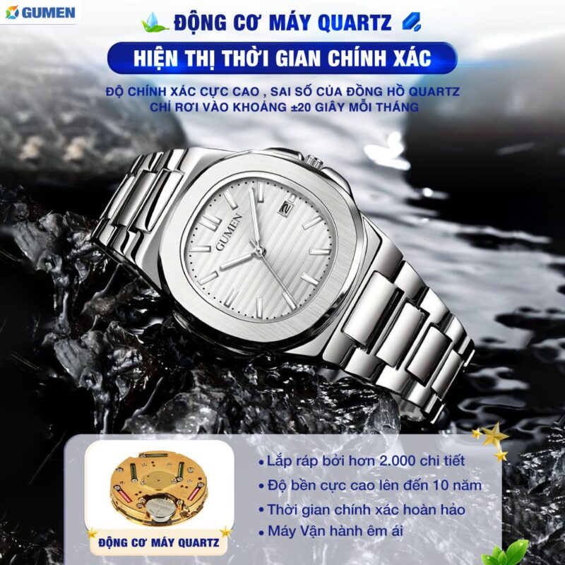 Đồng Hồ Đeo Tay Nam Gumen PD08 32 Đồng Hồ Đeo tay Nam Gumen Pd08 Đẳng cấp Thời Thượng Chính Hãng Sản Xuất Tại Thụy Sĩ Bảo Hành 5 Năm Hơn + 20.000 Lượt Mua hàng